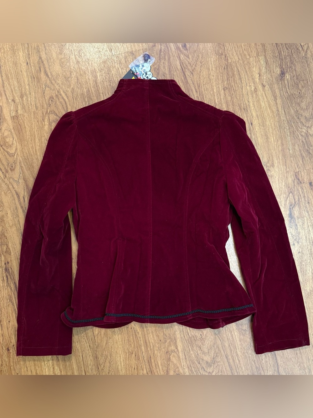 Devil Fashion Jacket Goth Suede Velvet Tripp Style Dungeon NWT Women’s wine L - Picture 3 of 9